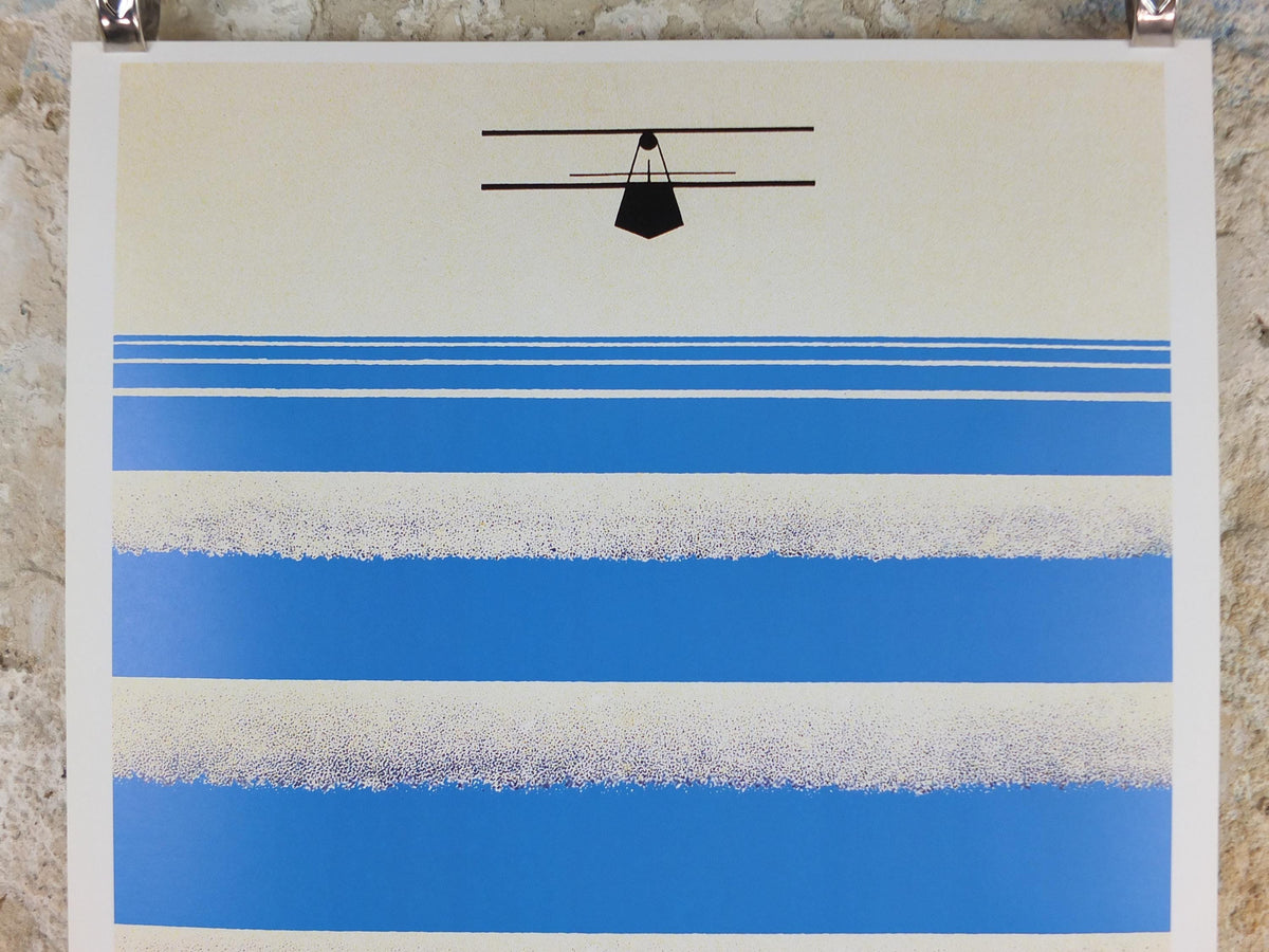 Cie Air Union Lignes Orient Poster, vintage French Airline by Jean Olivier 1929, reprint from 1999, modernist art deco, wall art decor