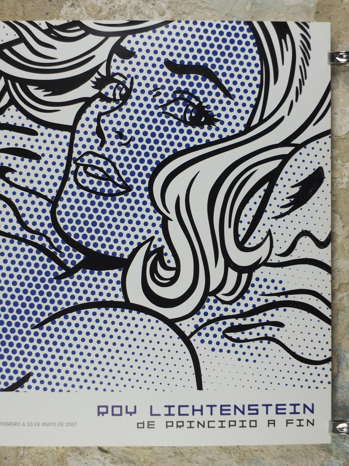 1996 Roy Lichtenstein Poster, "Seductive Girl" 1996, reclining girl with smouldering eyes adjusting her hair, Pop Art Gallery wall art decor