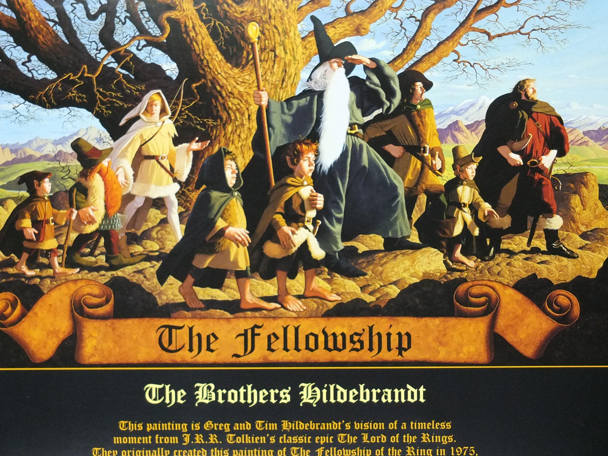 The Fellowship Poster, Lord of the Rings, by Brothers Hildebrandt 1975, licensed to Scorpio Posters, J.R.R. Tolkien, Middle Earth, wall art