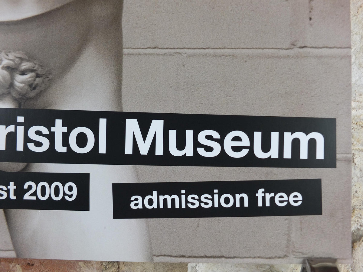 2009 Banksy V Bristol Museum Poster, David statue by Michelangelo, vest and bandana, Pop Art gallery exhibition, wall art decor