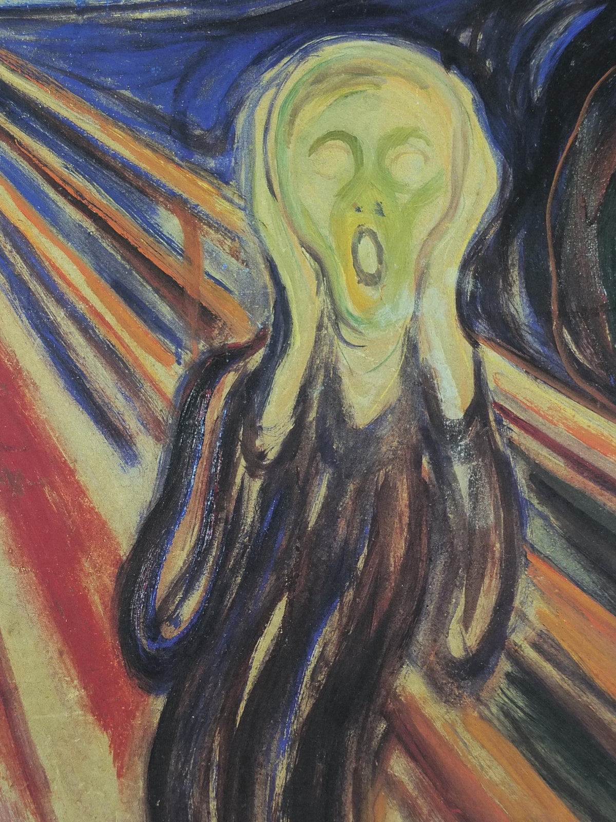 2000 Edvard Munch Poster, The Scream 1893, Skrik Munch Museet, Norway, Expressionism, Symbolism, gallery exhibition, wall art decor