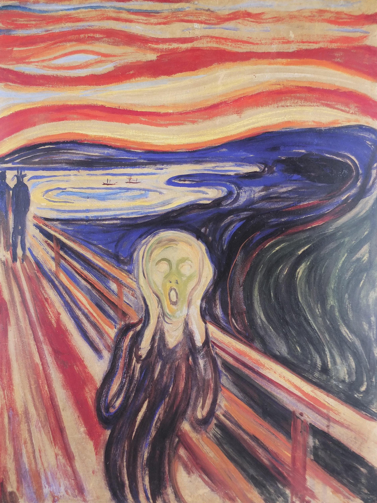 2000 Edvard Munch Poster, The Scream 1893, Skrik Munch Museet, Norway, Expressionism, Symbolism, gallery exhibition, wall art decor