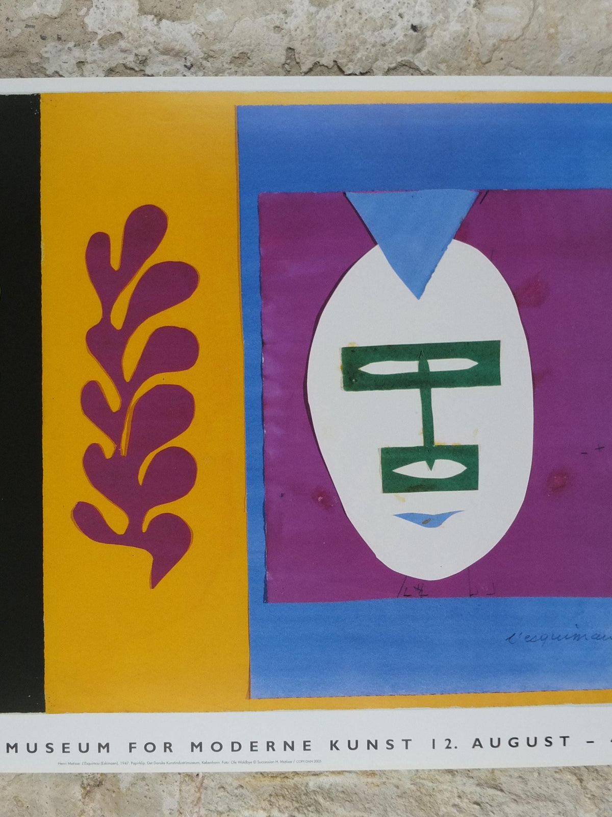 2005 Henri Matisse Poster, The Eskimo 1947, Inuit, Fauvism, Modernism, Post-Impressionism expressionism, gallery exhibition wall art decor