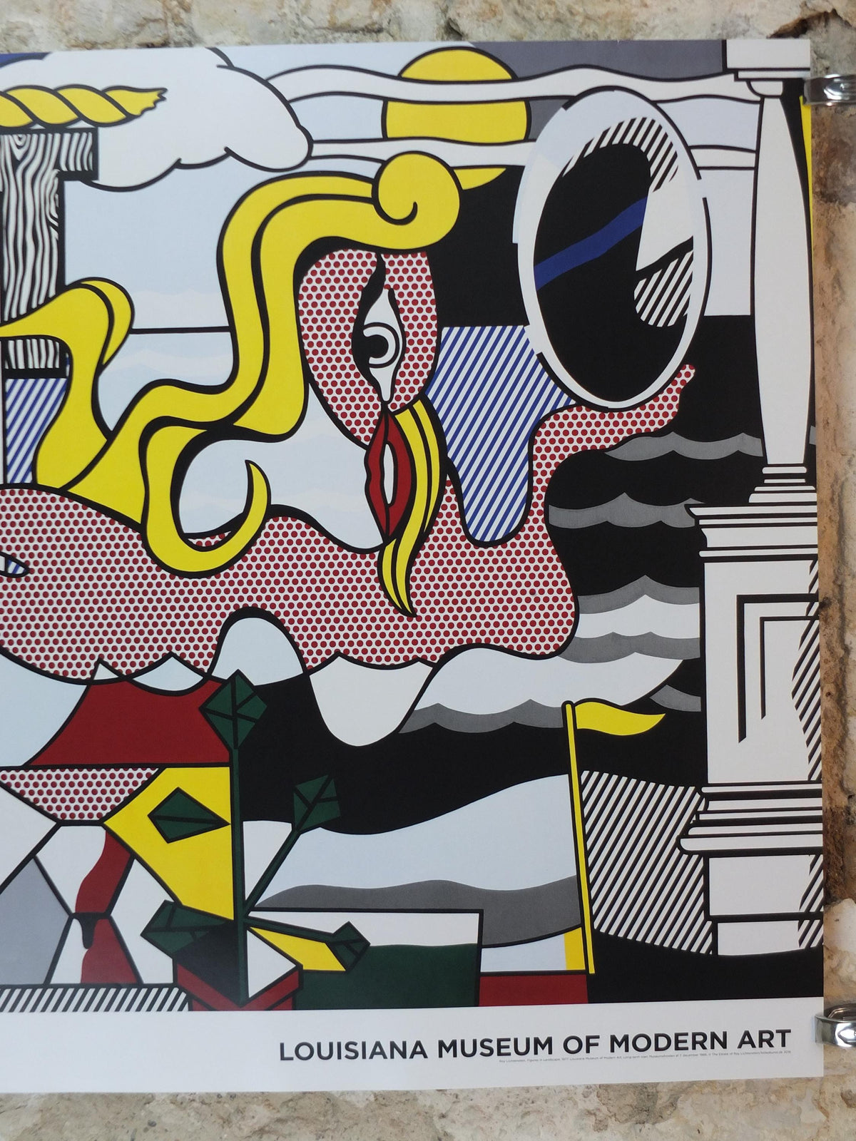2016 Roy Lichtenstein Poster, "Figures in Landscape" 1977, Louisiana Museum of Modern Art Copenhagen Abstract Pop Art Gallery wall art decor