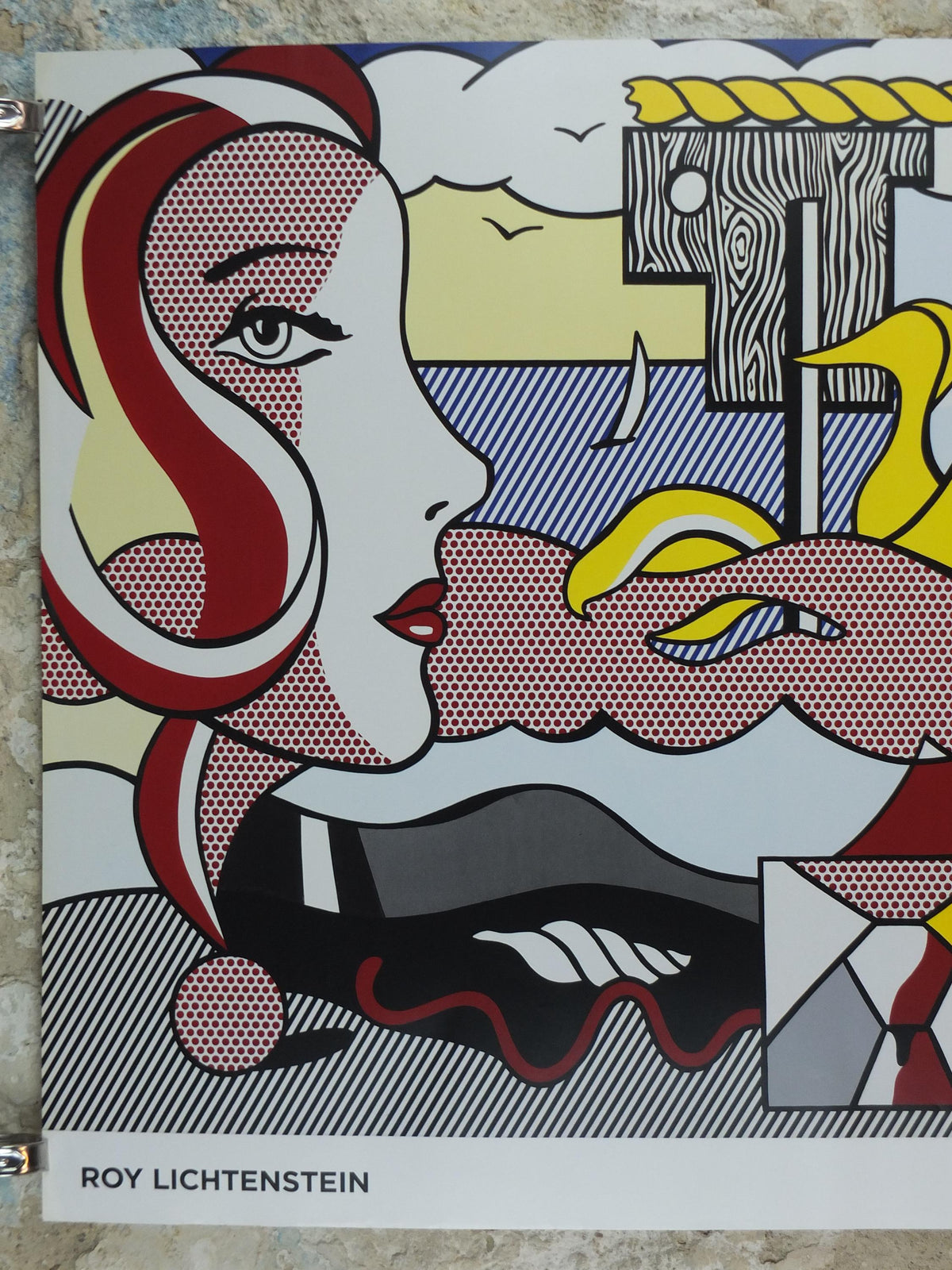2016 Roy Lichtenstein Poster, "Figures in Landscape" 1977, Louisiana Museum of Modern Art Copenhagen Abstract Pop Art Gallery wall art decor