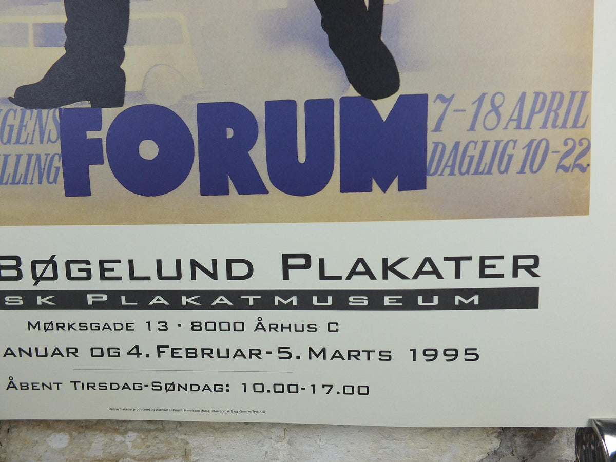 1995 Thor Bogelund Poster, Red-coated Bugler, Travel, Trafik og Turist Unstilling Forum 1938, gallery exhibition wall art decor