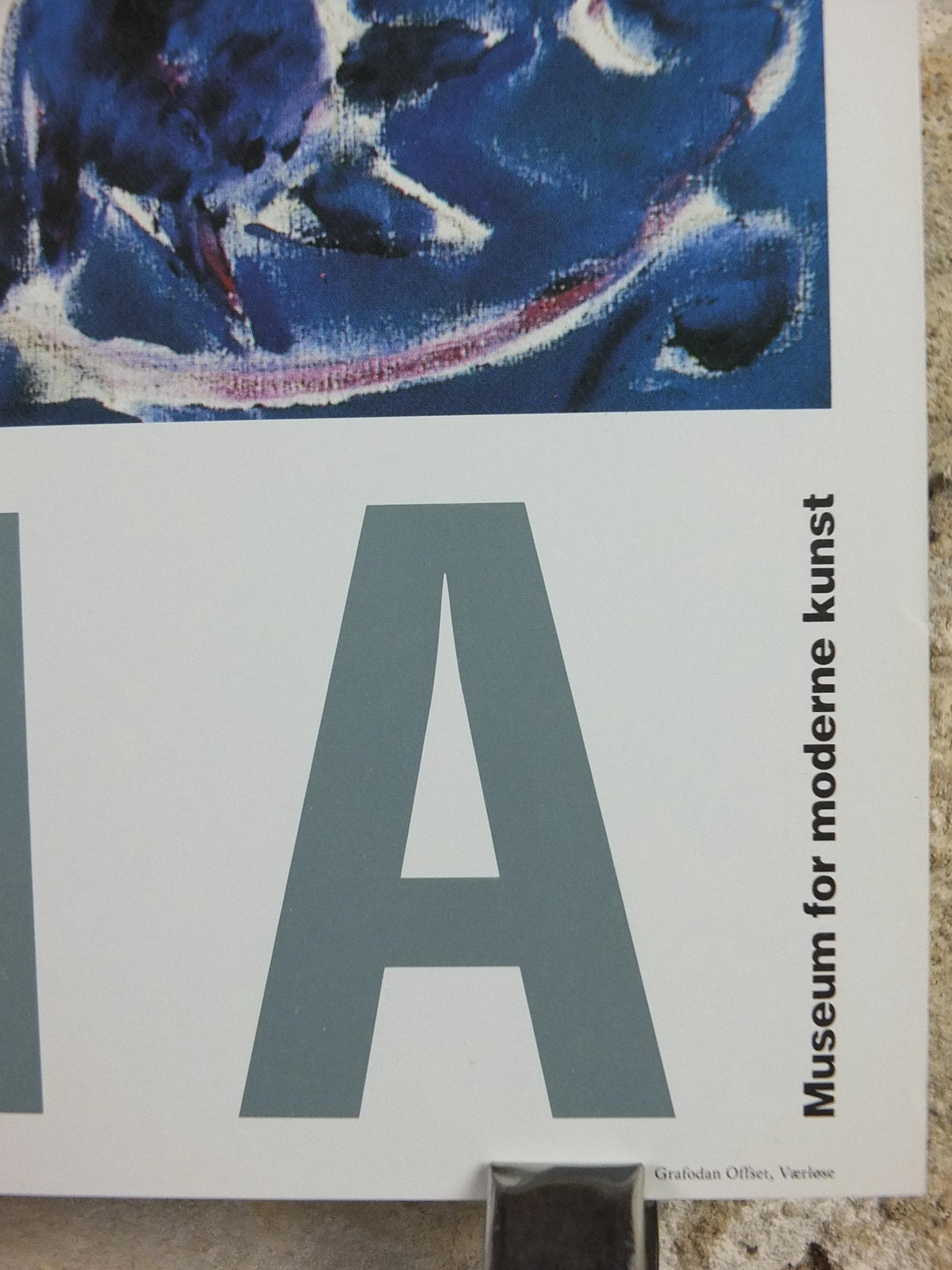 1973 Carl-Henning Pedersen Poster, Gods of the Sea, Havets Guder, Louisiana, COBRA movement, gallery exhibition, wall art decor