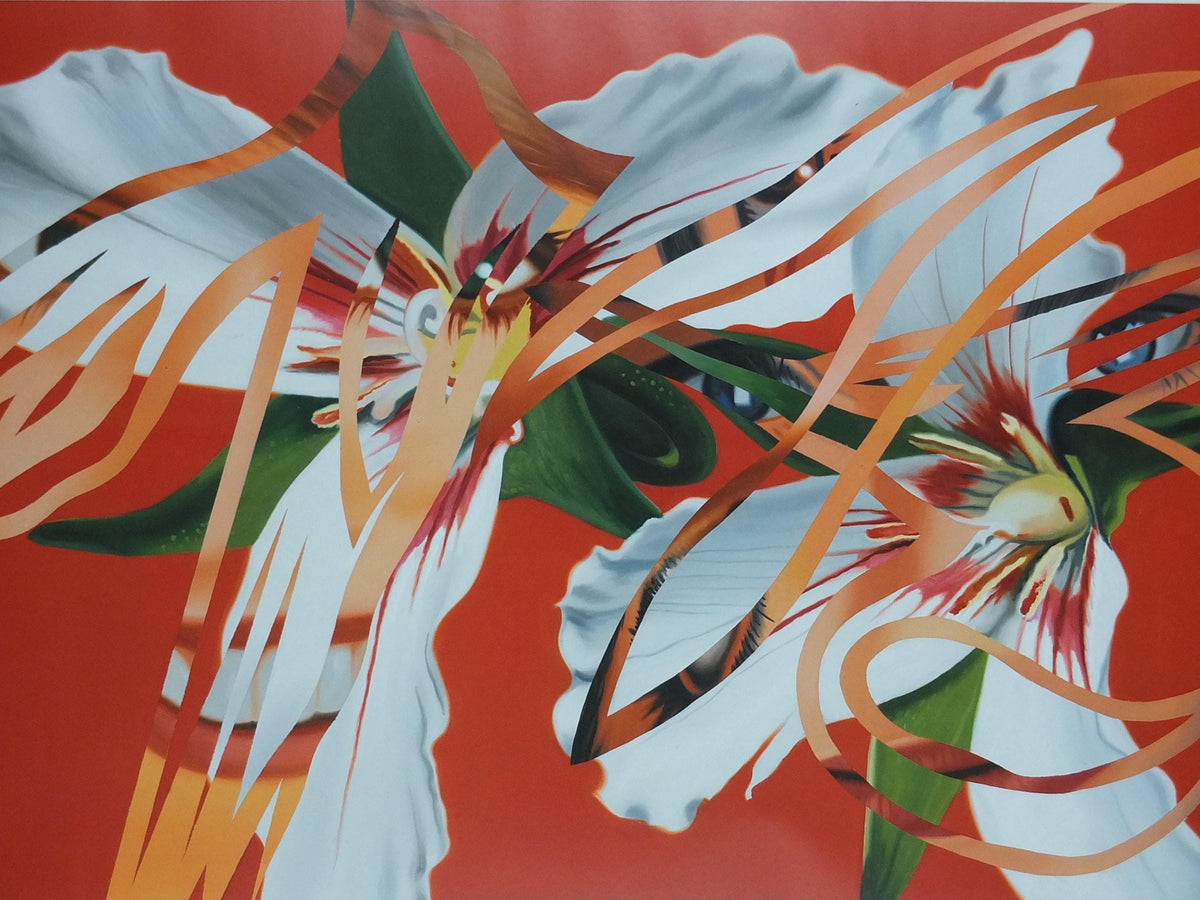 2004 James Rosenquist Poster, Sister Shrieks 1987, The Flower as a Picture, American Pop Art, gallery exhibition wall art decor
