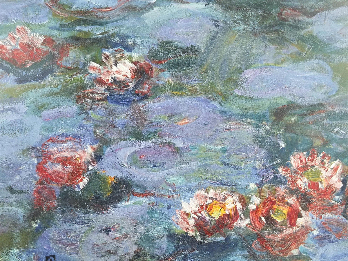 1993 Claude Monet Poster, Water Lilies, Louisiana Museum of Modern Art, Nymphéas, Åkander, Impression gallery exhibition, wall art decor