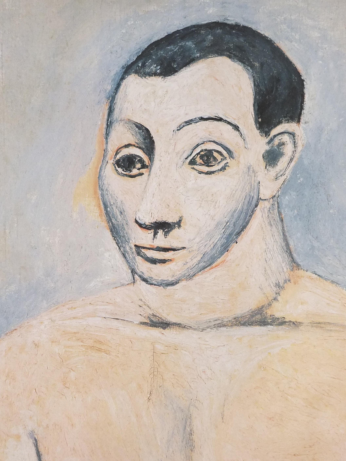1996 Pablo Picasso Poster, Self Portrait 1906, Blue Period, Louisiana Museum of Modern Art, Copenhagen, gallery exhibition, wall art decor