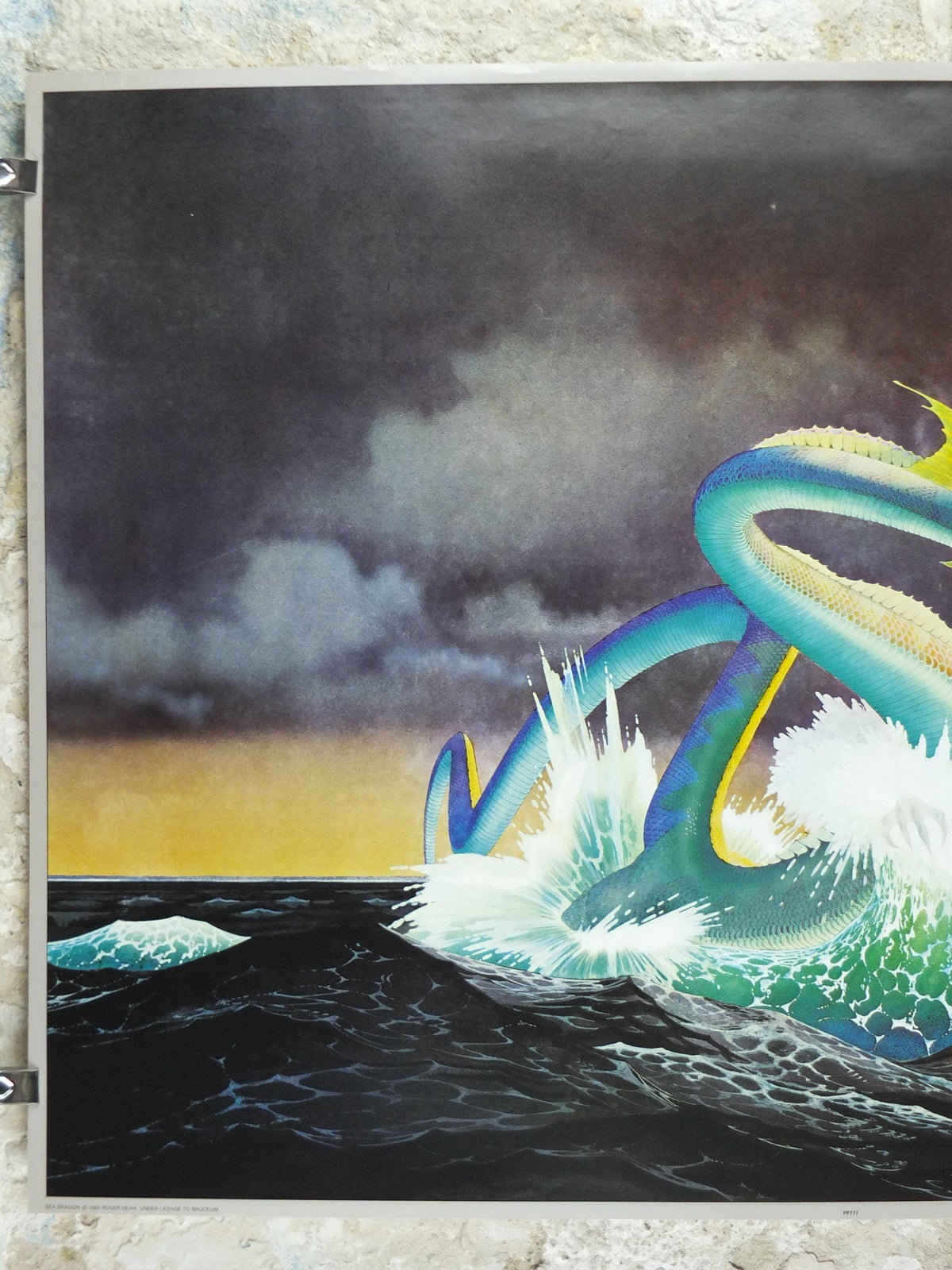1982 Sea Dragon Poster, by Roger Dean, Asia, Reflex Posters, Yes, fantasy landscape, wall art decor