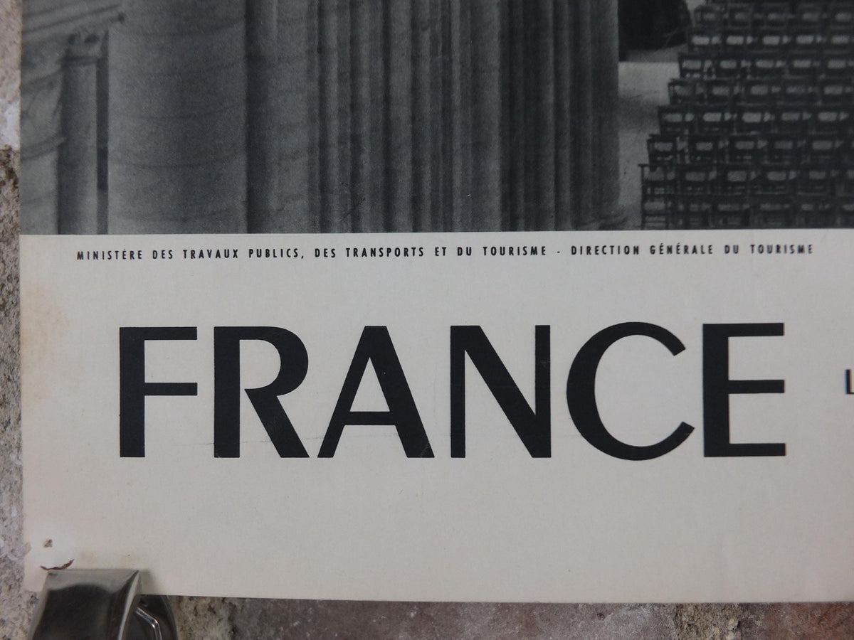 1960s Soissons Cathedral France Poster, printed by French Government, travel tourism holiday vacation wall art decor