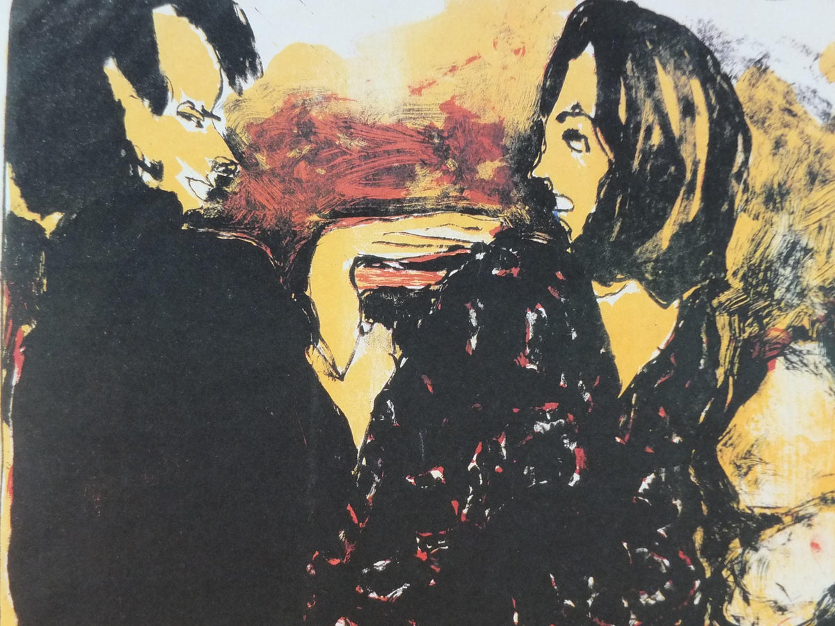 1999 Emil Nolde Poster, Young Couple 1913, Junges Paar, Berlin Succession, Die Brücke expressionist, Blaue Reiter, wall art decor