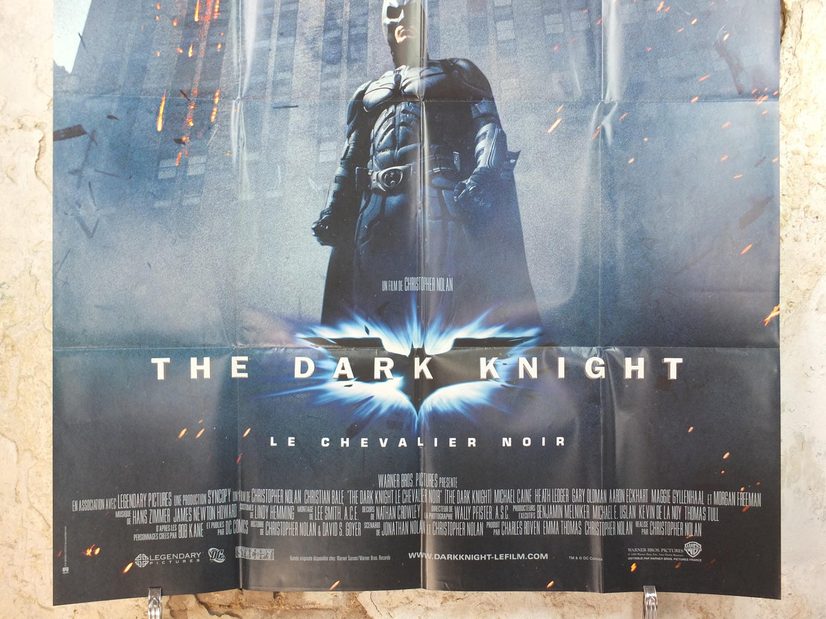 2008 The Dark Knight Poster, Batman, Christopher Nolan Le Chevalier Noir, Original French Grande size, wall art cinema film memorabilia