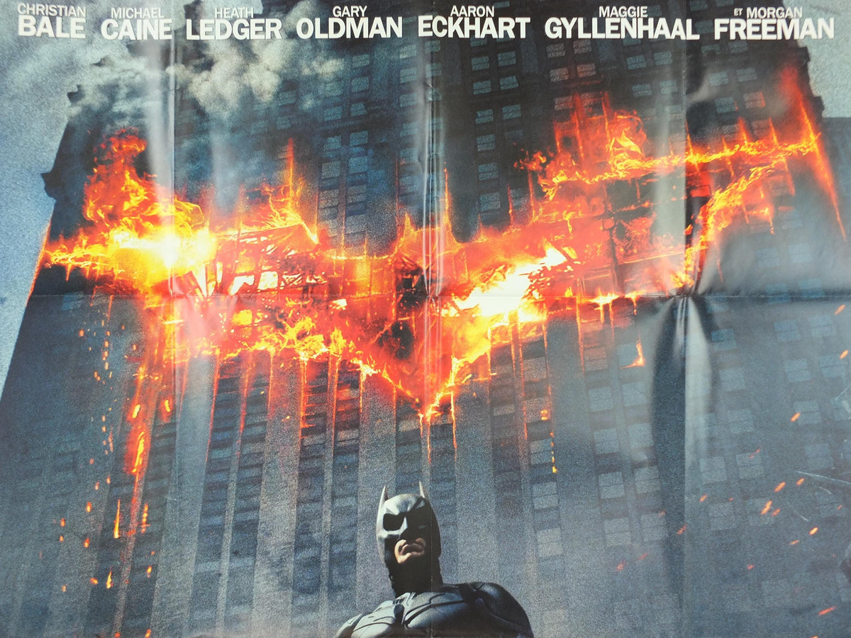 2008 The Dark Knight Poster, Batman, Christopher Nolan Le Chevalier Noir, Original French Grande size, wall art cinema film memorabilia