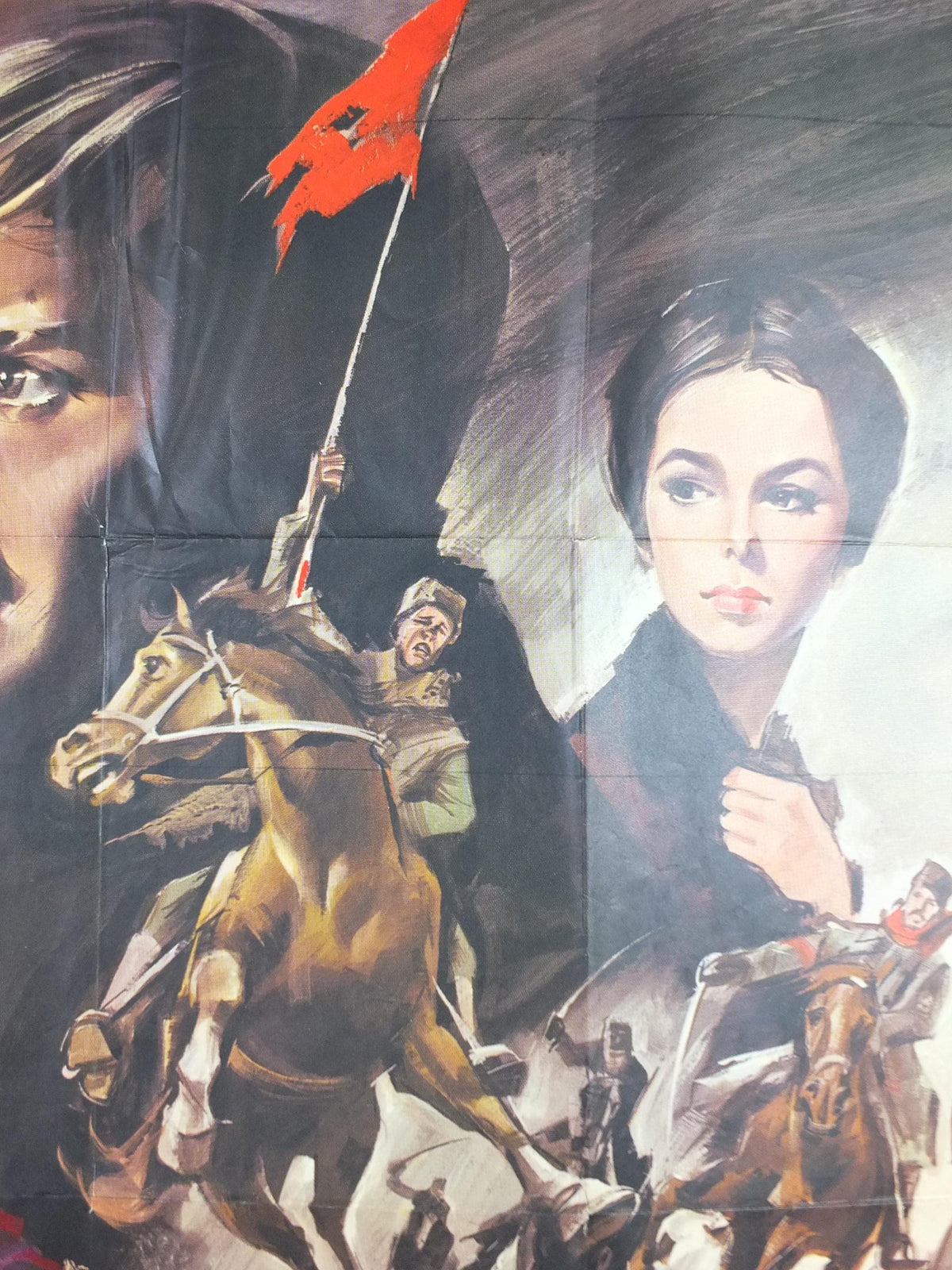 1965 Doctor Zhivago Poster, Epic Russian Revolution and World War 1 movie, Original French Grande size, wall art cinema film memorabilia