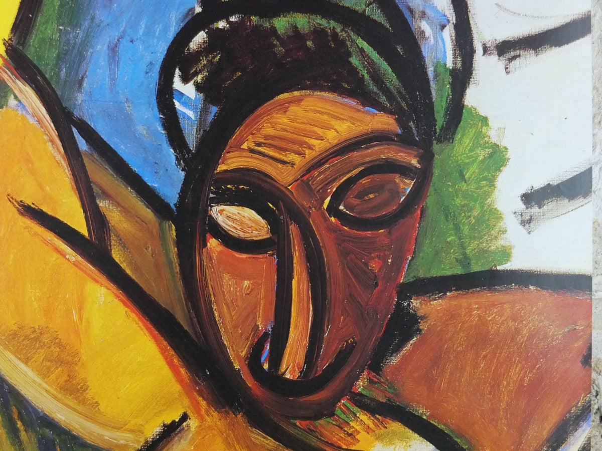 1986 Pablo Picasso Poster, The Woman from Avignon 1907, Louisiana Museum of Modern Art, Copenhagen, gallery exhibition, wall art decor