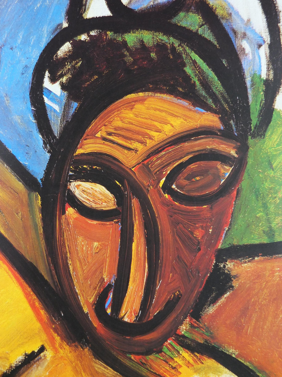 1986 Pablo Picasso Poster, The Woman from Avignon 1907, Louisiana Museum of Modern Art, Copenhagen, gallery exhibition, wall art decor