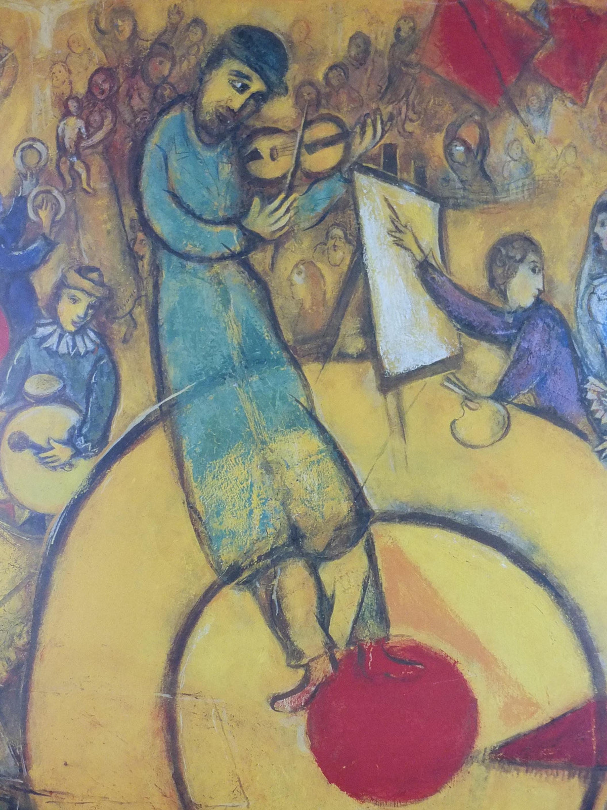 1990 Marc Chagall Poster, Liberation 1937 - 1952, Louisiana Museum of Modern Art, Cubism and Expressionism, exhibition wall art decor