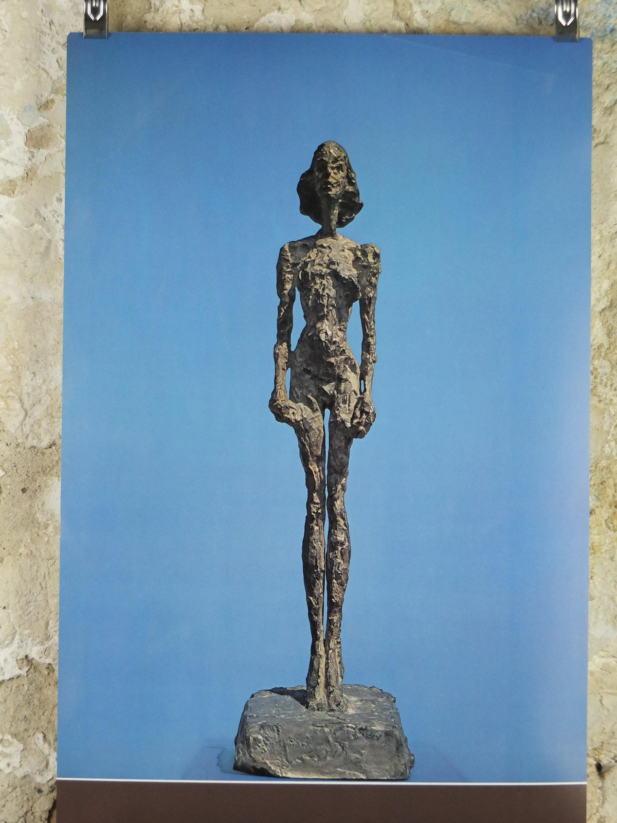 1976 Alberto Giacometti Poster, Annette from Life, bronze sculpture, Fondation Maeght, Modernism, gallery exhibition, wall art decor