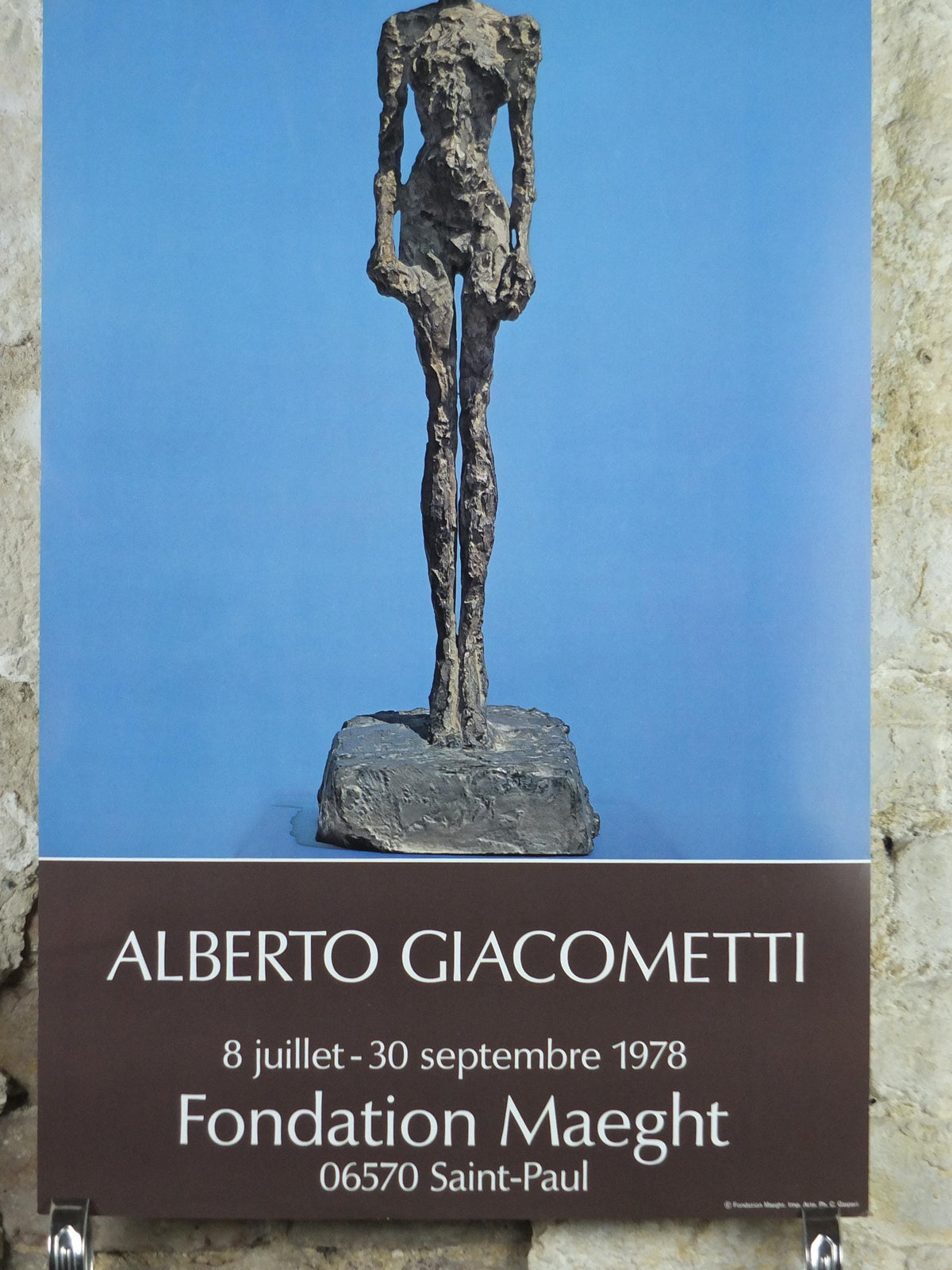1976 Alberto Giacometti Poster, Annette from Life, bronze sculpture, Fondation Maeght, Modernism, gallery exhibition, wall art decor