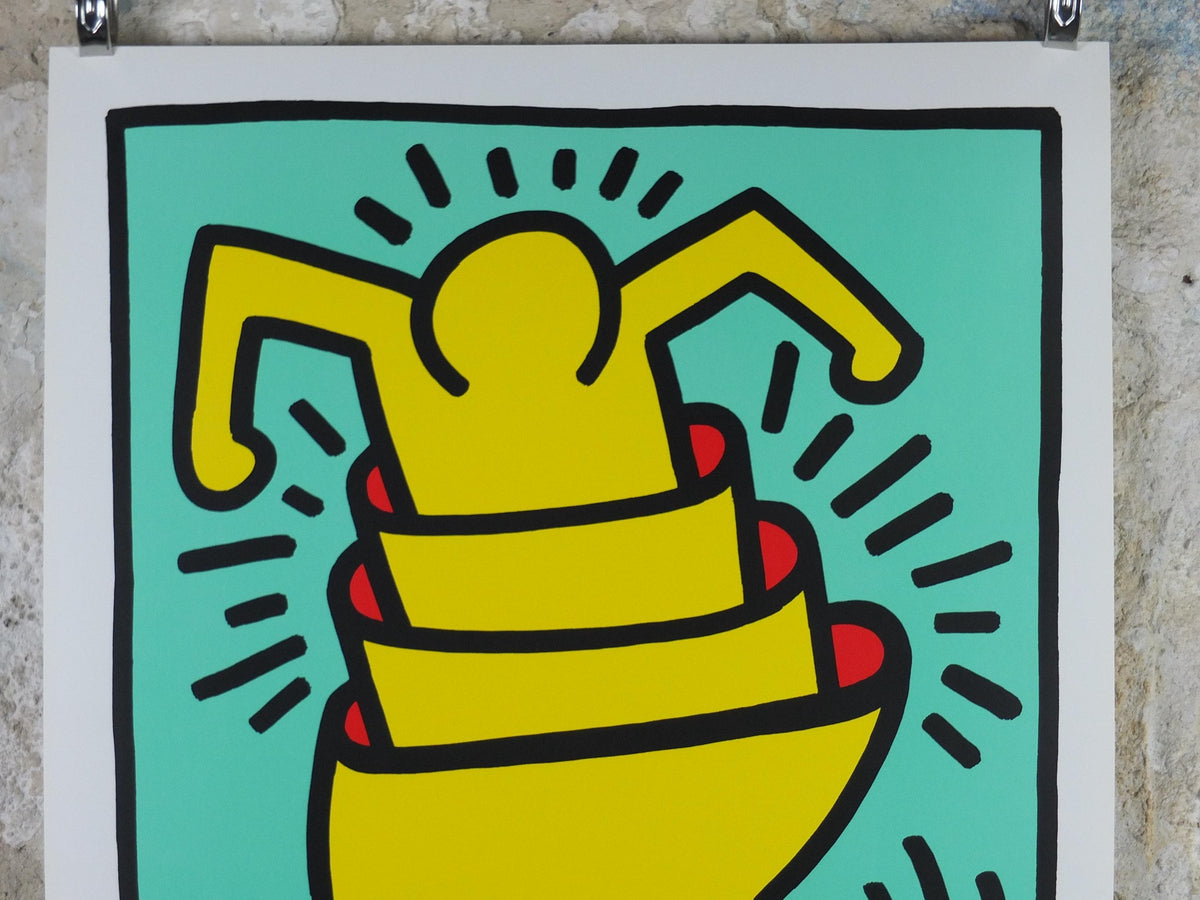 1989 Keith Haring Poster, Cup Man 1989, Untitled 1989, Kunsthalle Dresden, Pop Art, Street, wall art decor