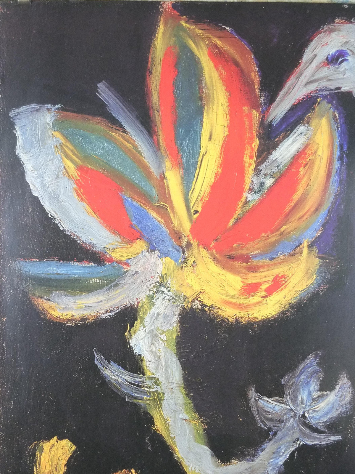 1998 Constant Poster, Without Title 1949, Bird with Flower, Cobra Group, Reflex Movement, artist gallery exhibition wall art decor