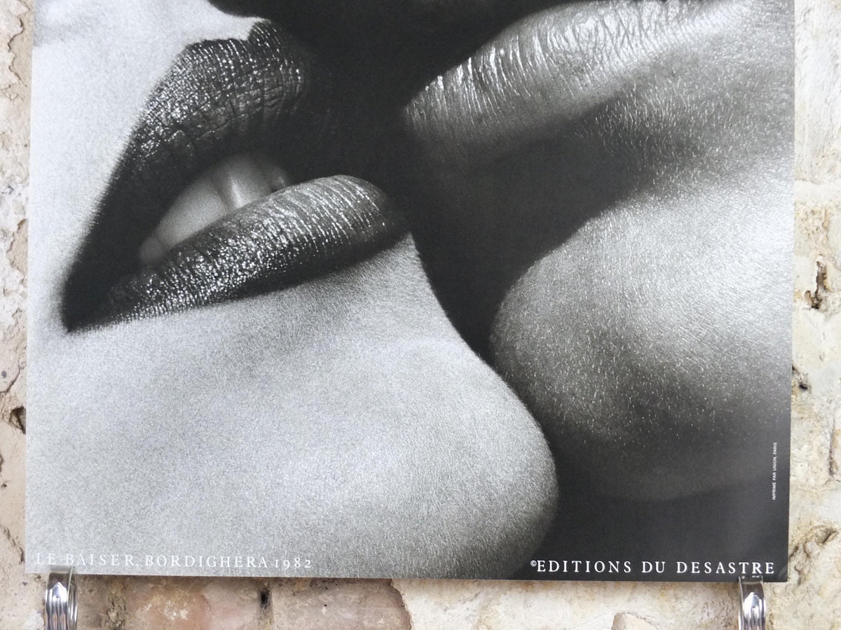 1982 Helmut Newton Poster, The Kiss, Le Baiser, Bordighera, Editions du Desastre, Photography, gallery exhibition, wall art decor