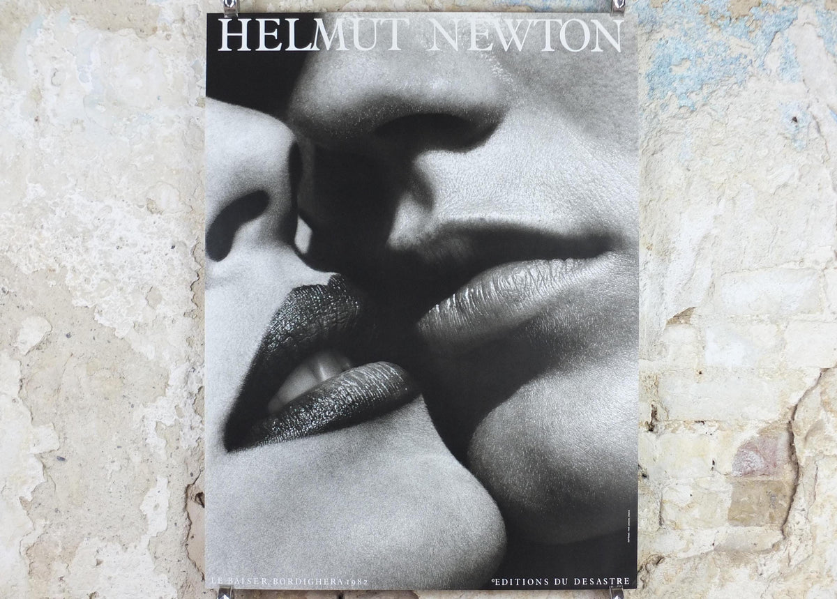 1982 Helmut Newton Poster, The Kiss, Le Baiser, Bordighera, Editions du Desastre, Photography, gallery exhibition, wall art decor