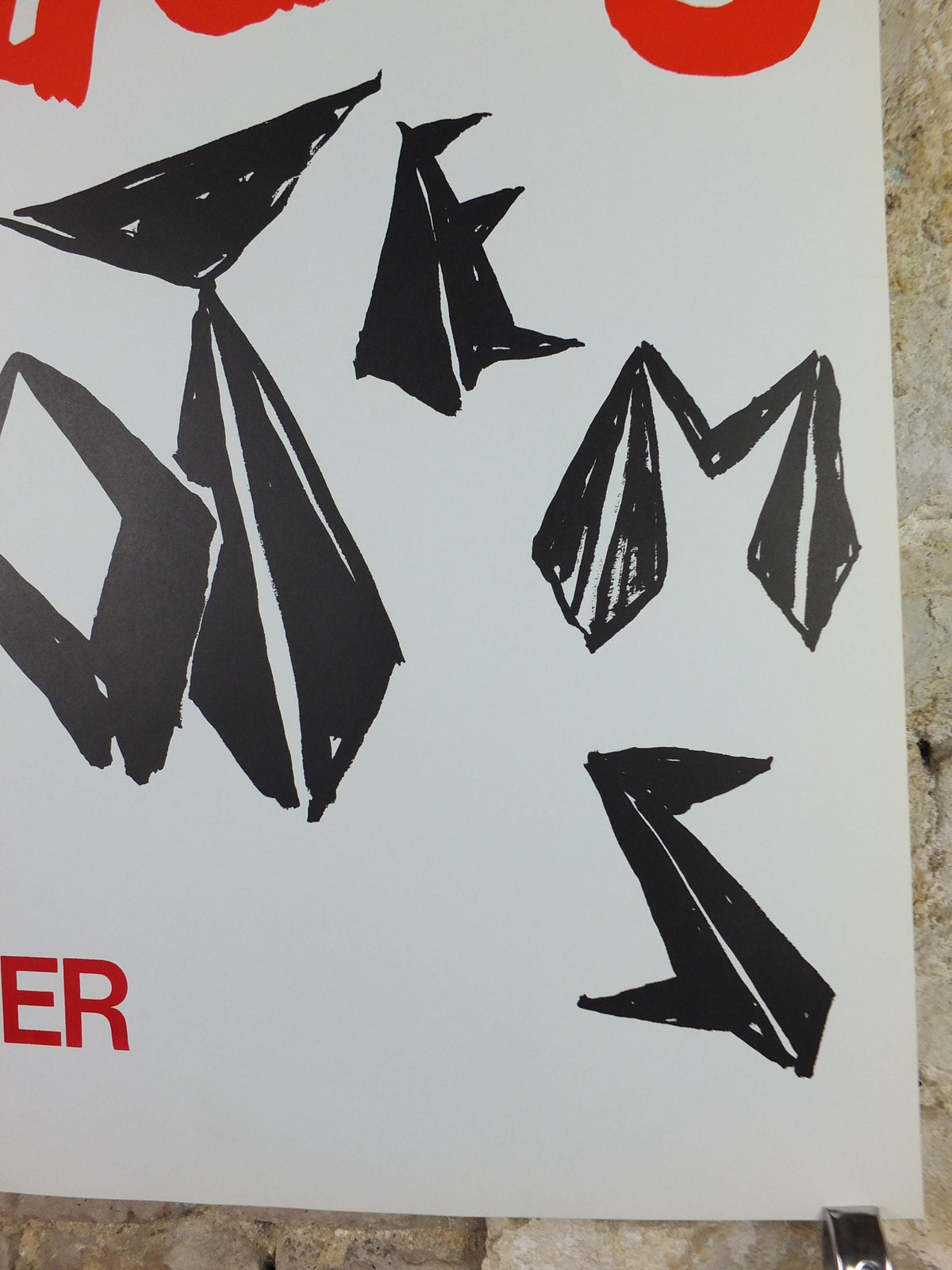 1966 Alexander Calder Poster, Gouaches Totems, Galerie Maeght Paris, Innovative Mobiles artist, gallery exhibition, wall art decor