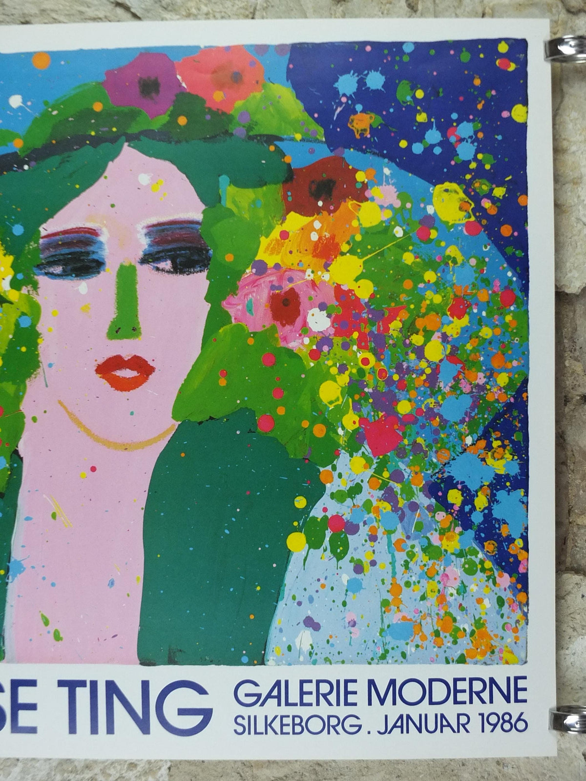 1986 Walasse Ting Poster, Modern Woman, Jazz Moderne, colourful popular figuratism, pop art, gallery, wall art decor