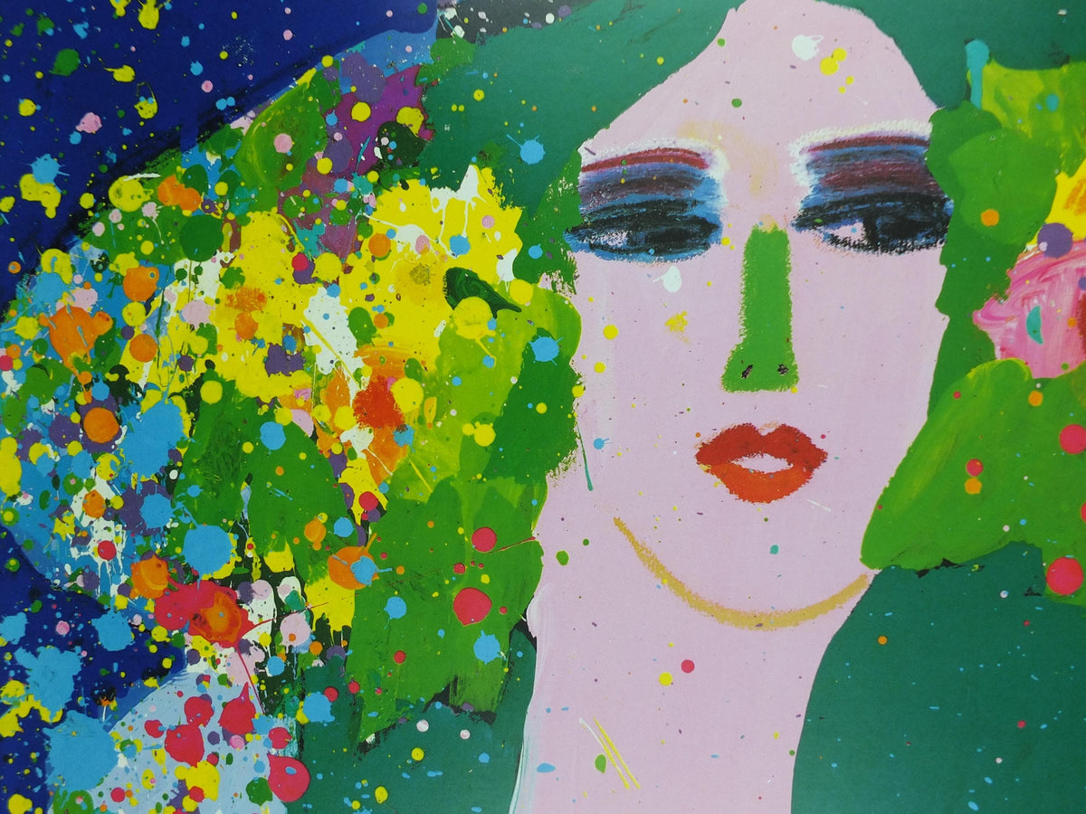 1986 Walasse Ting Poster, Modern Woman, Jazz Moderne, colourful popular figuratism, pop art, gallery, wall art decor