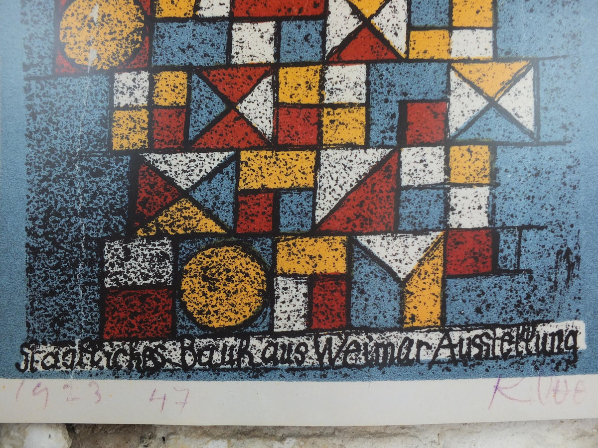 1989 Paul Klee Poster, The Elevated Plane 1923, Der Blaue Reiter, Weimar Bauhaus, Surrealism gallery exhibition wall art decor