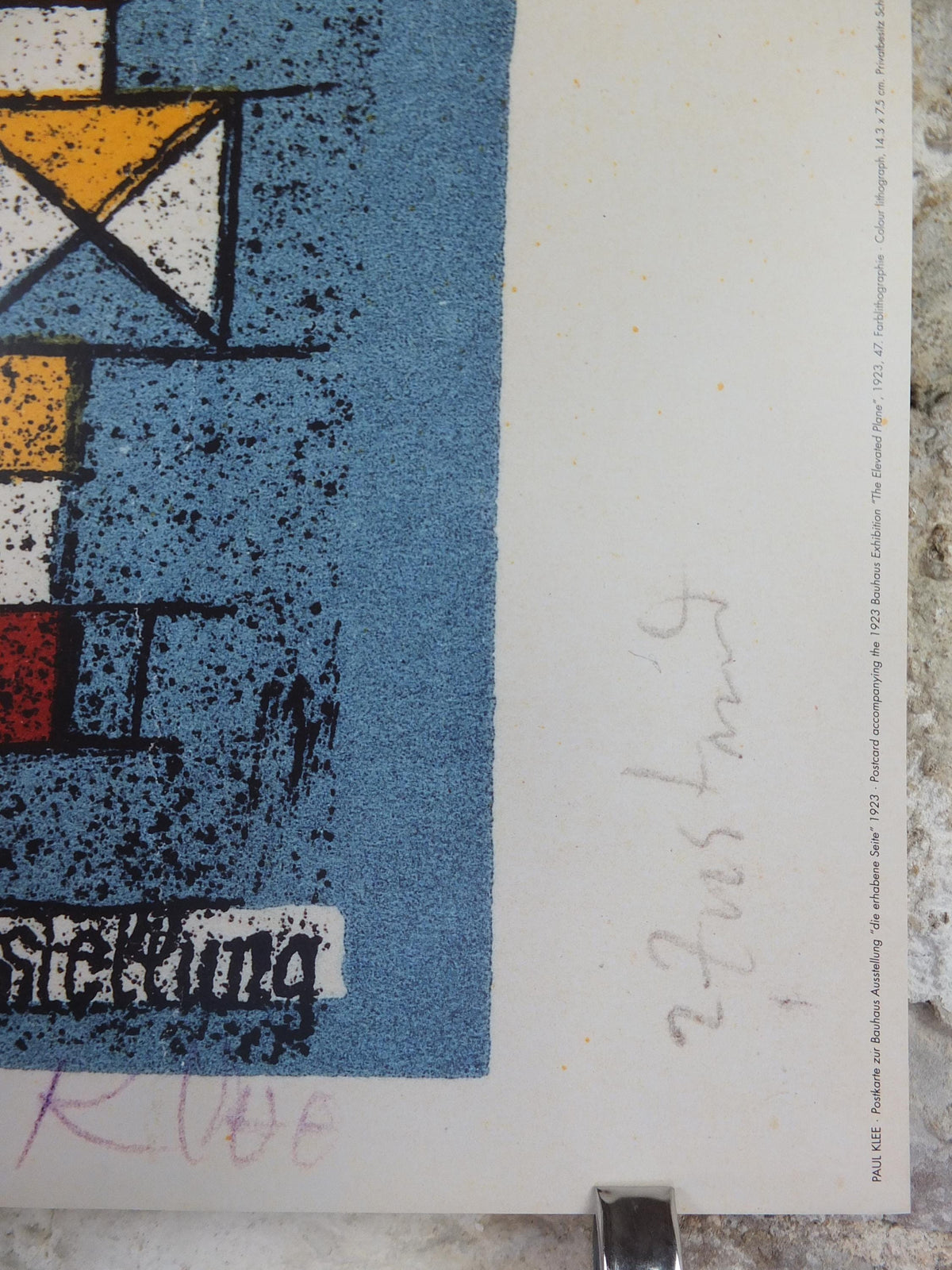 1989 Paul Klee Poster, The Elevated Plane 1923, Der Blaue Reiter, Weimar Bauhaus, Surrealism gallery exhibition wall art decor