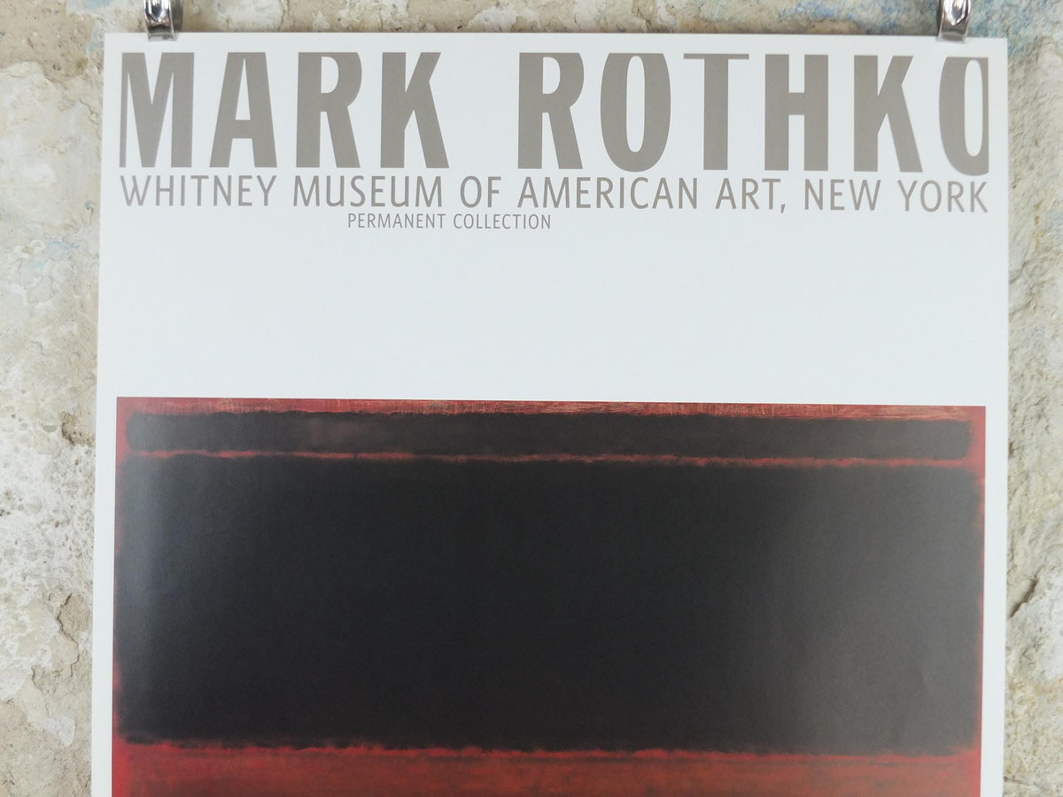 1998 Mark Rothko Poster, Four Darks in Red 1958, Whitney Museum of American Art NY, abstract expressionism, wall art decor