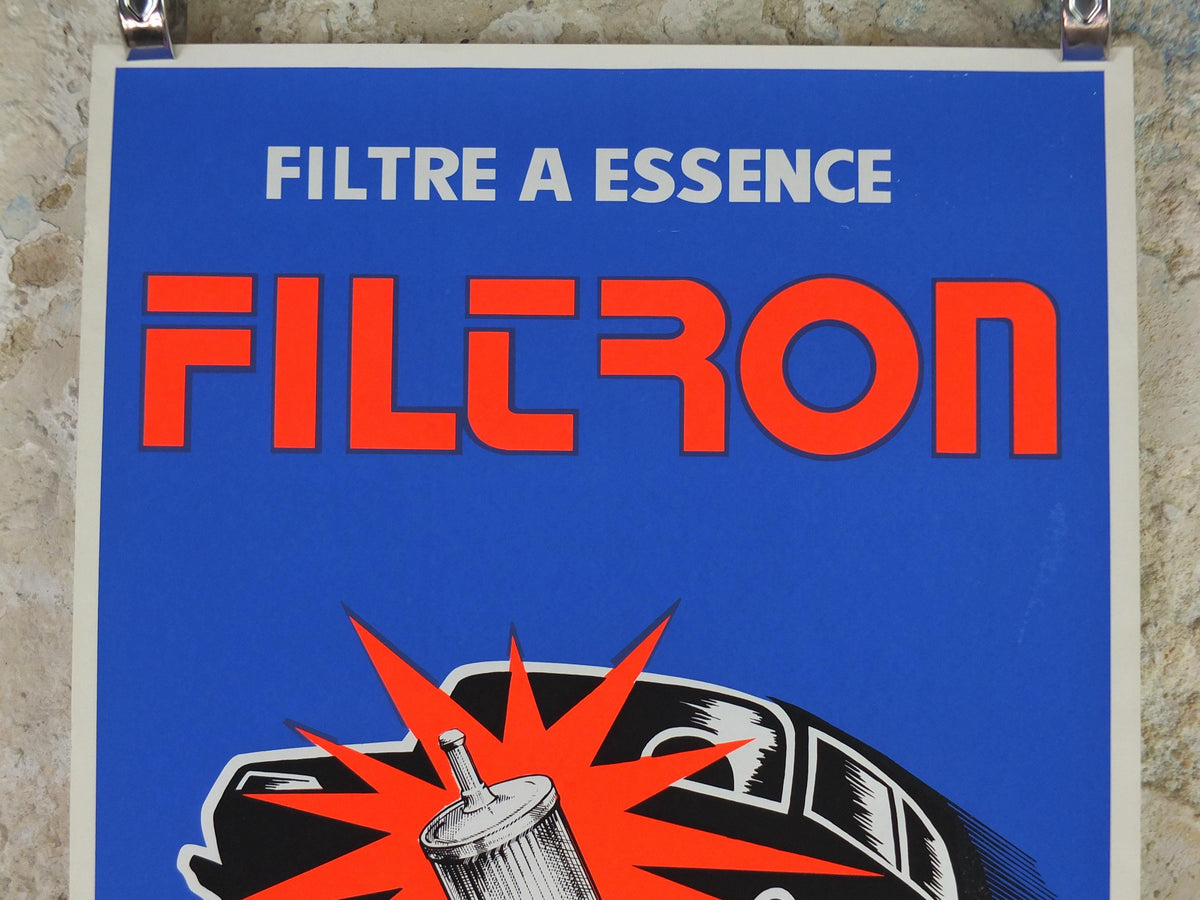 Colourful Car parts Poster, Filron, vintage French carburetor, mechanic modernist pop art, wall art decor 1960s