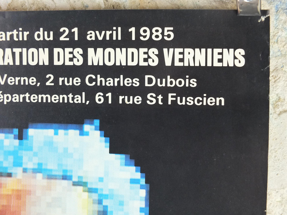 1985 Jules Verne Poster, The World of Jules Verne, French Science Fiction Writer Sci-fi, wall art decor