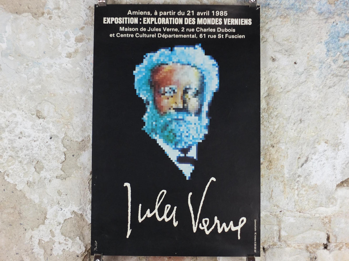 1985 Jules Verne Poster, The World of Jules Verne, French Science Fiction Writer Sci-fi, wall art decor