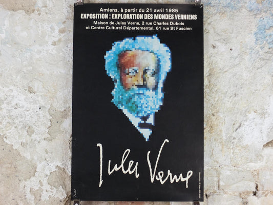 1985 Jules Verne Poster, The World of Jules Verne, French Science Fiction Writer Sci-fi, wall art decor