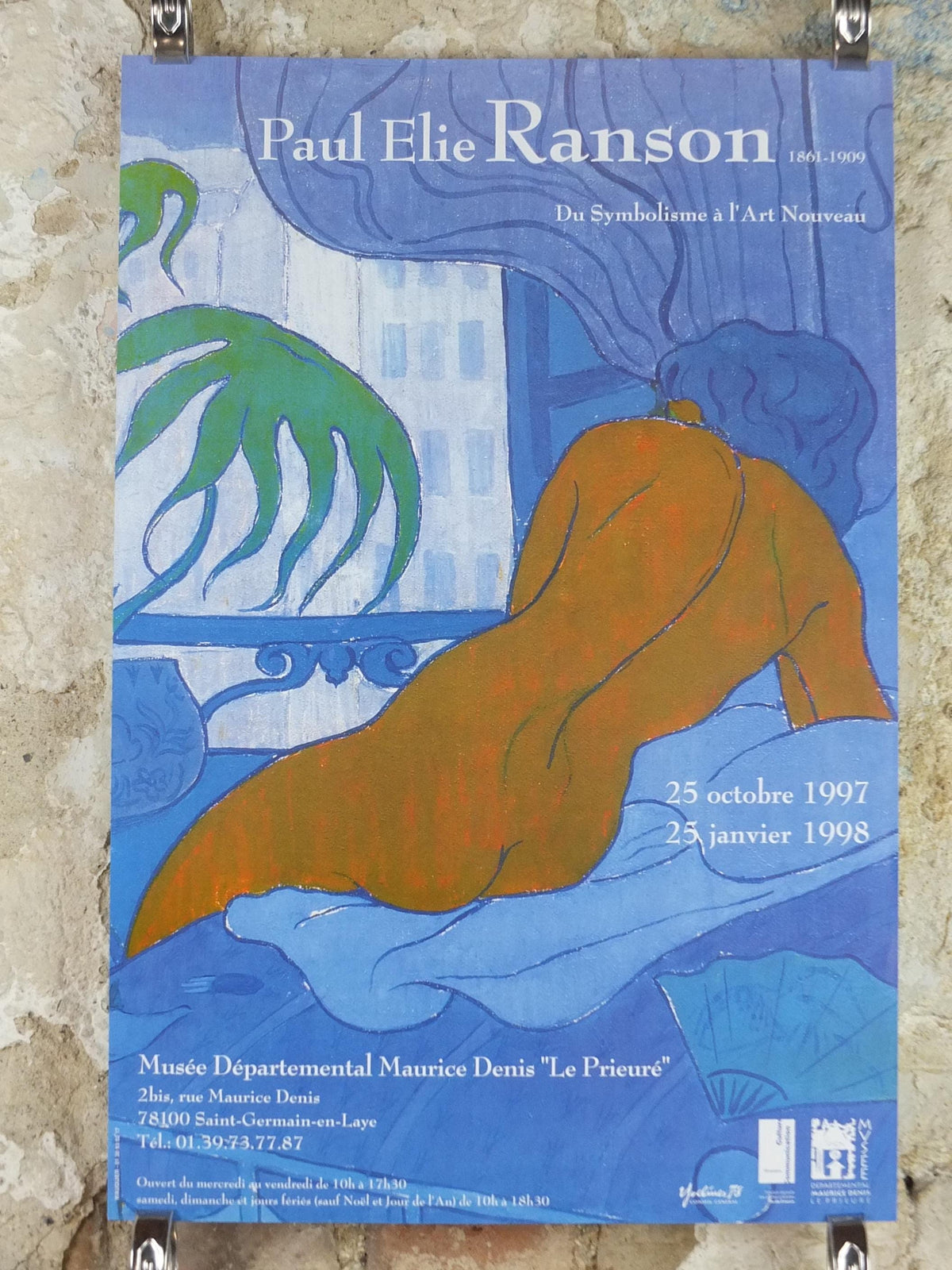 1997 Paul Ranson Poster, The Blue Room 1891, La Chambre Bleue, Art Nouveau, Symbolism post impressionism, art gallery, wall art decor