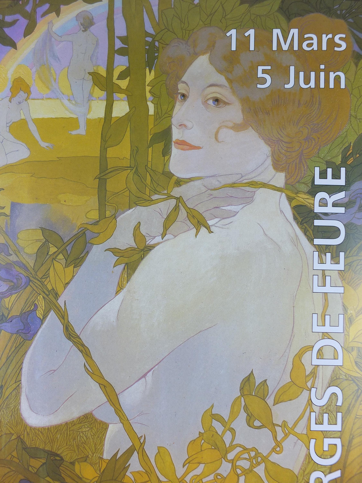 1995 Georges de Feure Poster, The Woman With the Iris 1897, La Femme À l'Iris, Art Nouveau, Symbolism post impressionism, wall art decor