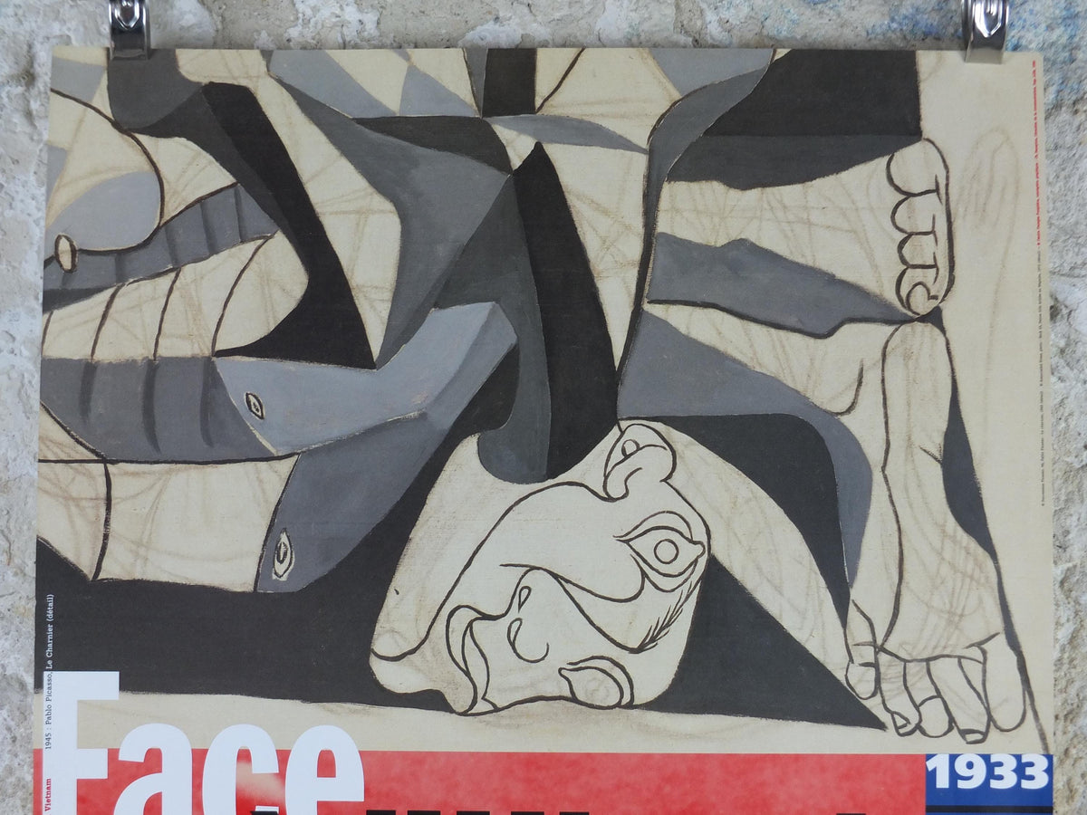 1996 Pablo Picasso and Nick Ut Poster, Centre Georges Pompidou, Le Charnier, The Mass Grave 1945 , The Terror of War 1972, wall art decor