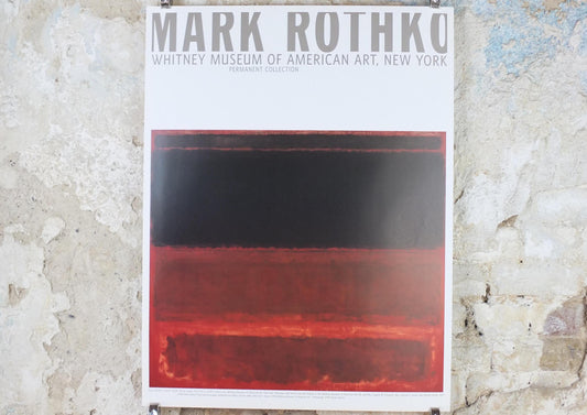 1998 Mark Rothko Poster, Four Darks in Red 1958, Whitney Museum of American Art NY, abstract expressionism, wall art decor