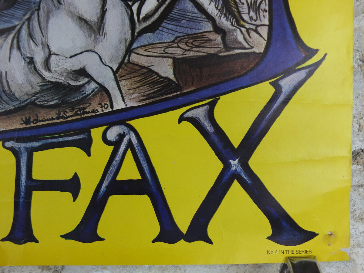 1970 Shadowfax Poster, by D. de S. Pernes, Lord of all Horses, Lord of the Rings, J.R.R. Tolkien, Middle Earth, fantasy wall art decor
