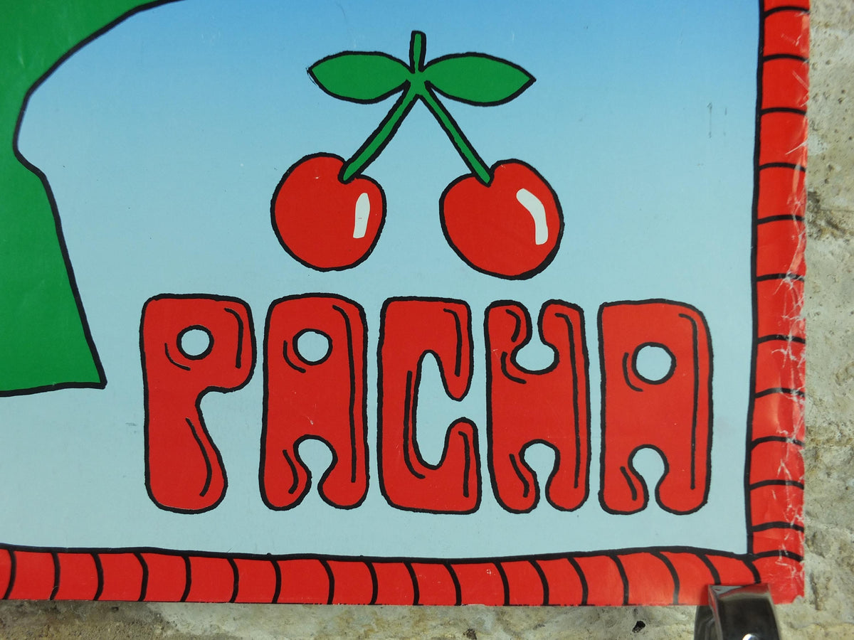 1991 Pacha Ibiza Poster, Sahara Libre, house, tech-house, Tribal house, World dance Music, Spanish nightclub, Pete Tong, wall art decor