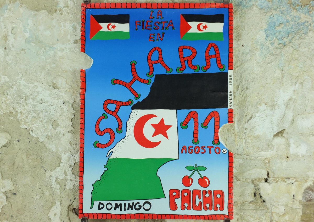 1991 Pacha Ibiza Poster, Sahara Libre, house, tech-house, Tribal house, World dance Music, Spanish nightclub, Pete Tong, wall art decor