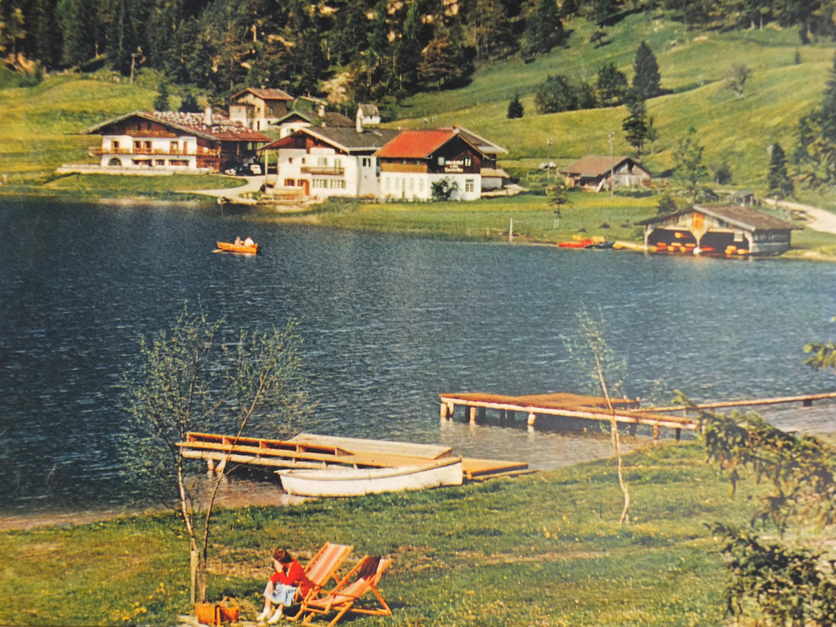 1960s Mittenwald Oberbayern Poster, Bayern, Alpenwelt Karwendel, Southern Germany, Alps, travel tourism, wall art decor