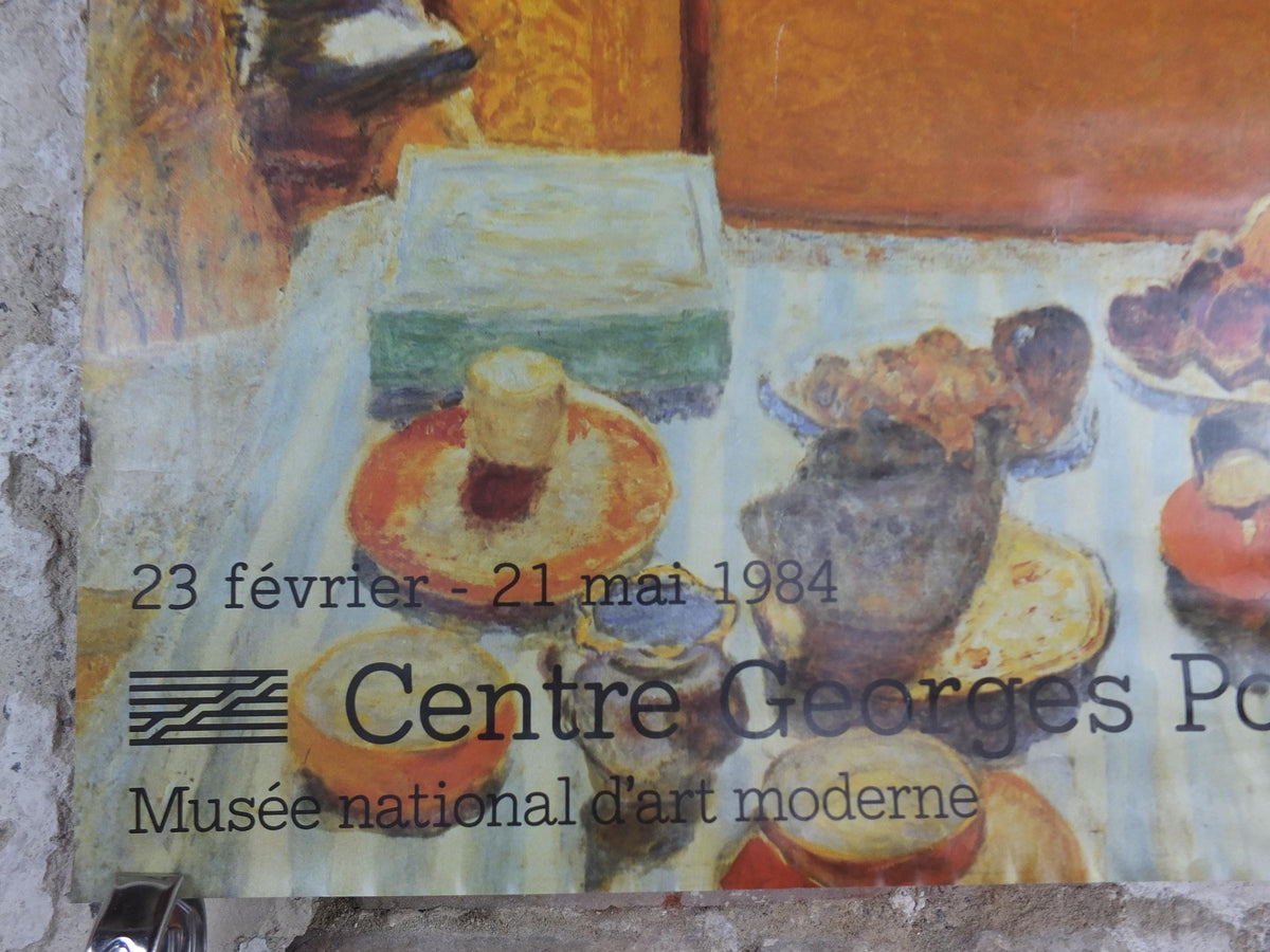 1984 Pierre Bonnard Poster, The Breakfast Room 1930, La Salle à Manger, Centre Georges Pompidou, Les Nabis gallery exhibition wall art decor