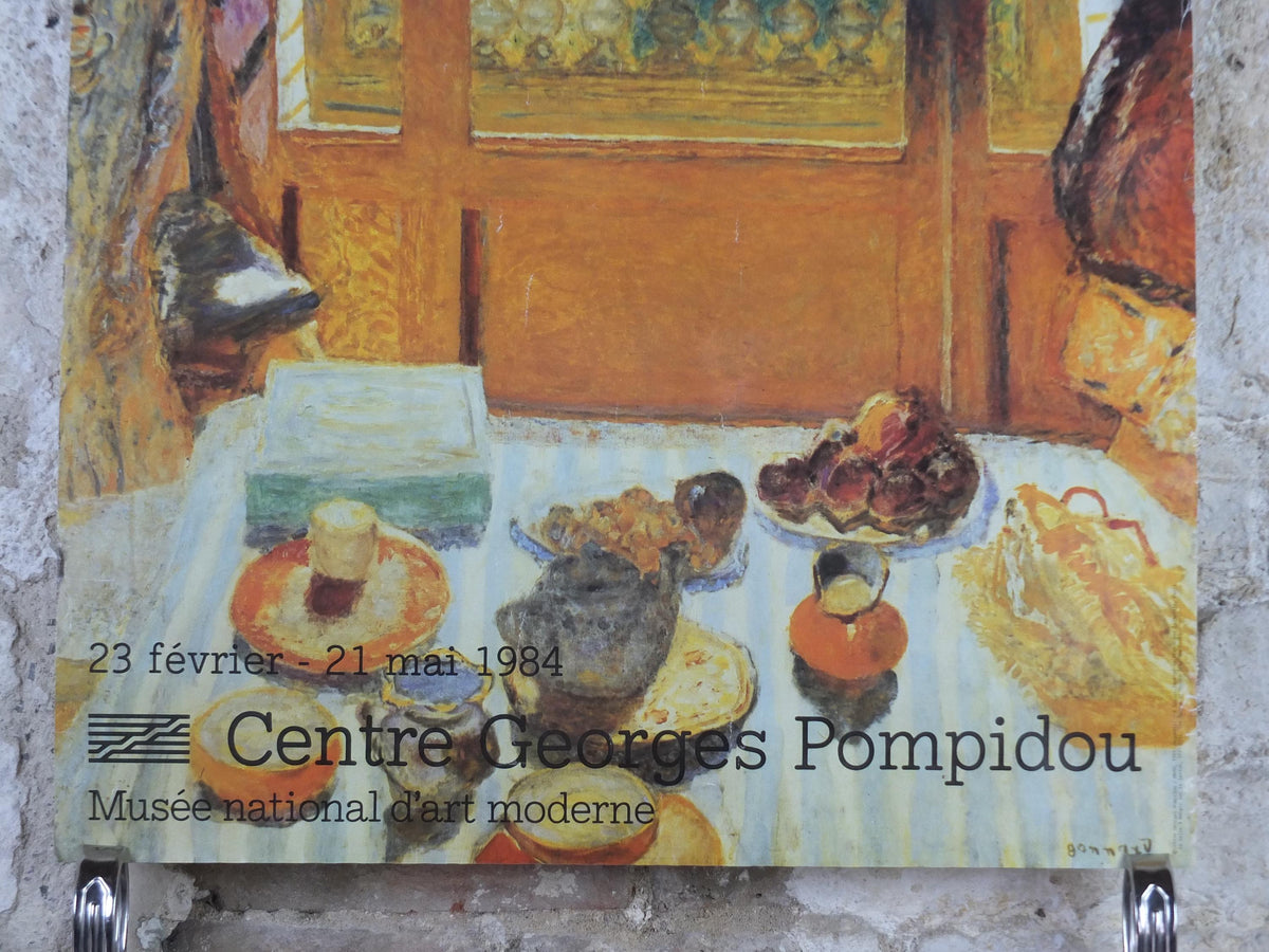 1984 Pierre Bonnard Poster, The Breakfast Room 1930, La Salle à Manger, Centre Georges Pompidou, Les Nabis gallery exhibition wall art decor