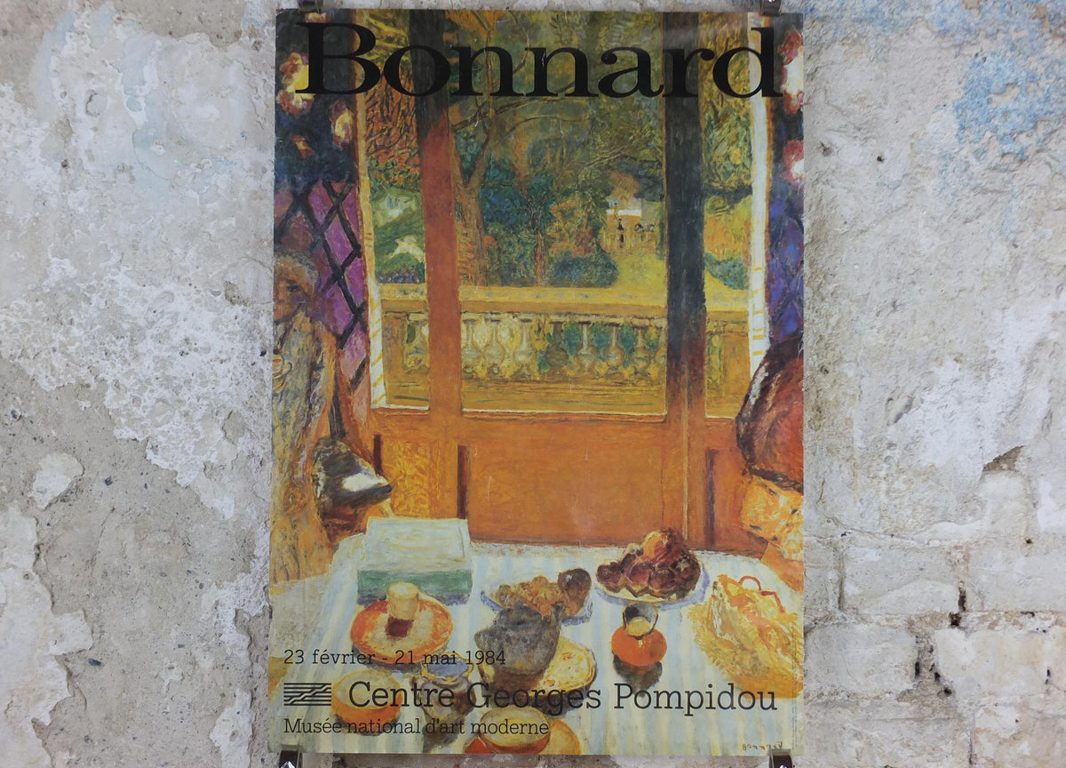 1984 Pierre Bonnard Poster, The Breakfast Room 1930, La Salle à Manger, Centre Georges Pompidou, Les Nabis gallery exhibition wall art decor